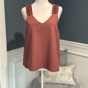 Cooper & Ella Embellished Pink Orange Sleeveless Tank